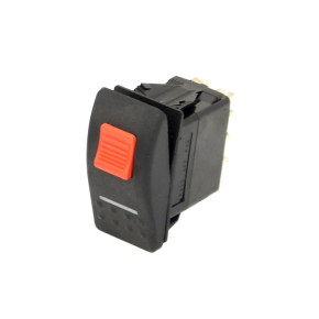 VJBA-W Rocker KİLİTLİ Anahtar 1-0-1 2P 1xLED-24VDC 3 POZİSYON / 6 TERMİNAL + TEK LED TERMİNAL
